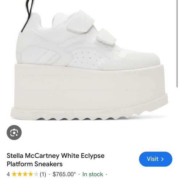 Stella McCartney Women's White Eclypse Platform Sneakers - Picture 7 of 7